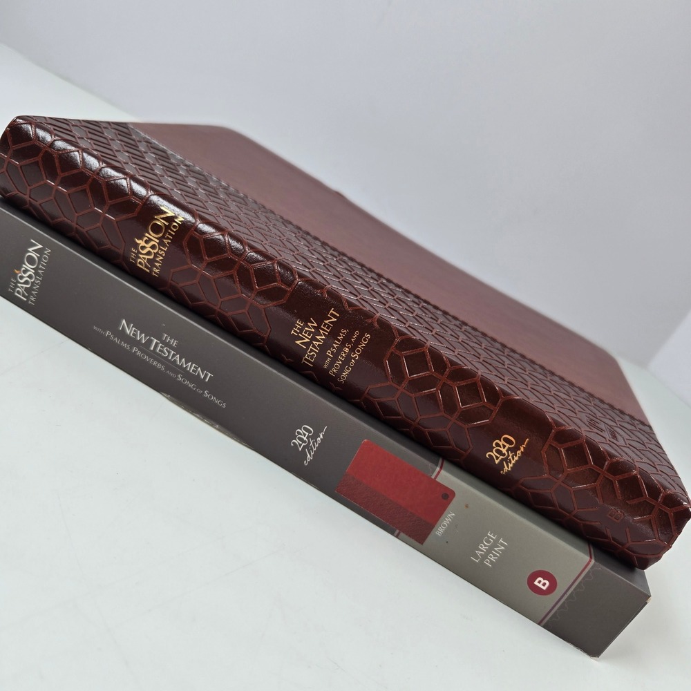 The Passion Translation New Testament Large Print Brown Faux Leather 2020 TPT